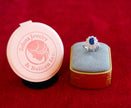 Selena Jewelry Bullion - Compiegne 2 carats Lab Grown Royal Blue Sapphire Double Halo Ring