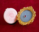Selena Jewelry Bullion - Chambord 2 Carats Lab Grown Ruby Round Milgrain Pendant Necklace