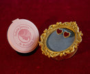 Selena Jewelry Bullion - Bourgogne Ruby Red Enamel Heart Beaded Halo Stud Earrings