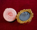 Selena Jewelry Bullion - Compiegne 1.5cts Per Stone Total 3cts Pair Lab Grown Royal Blue Sapphire Oval Floral Halo Stud Earrings