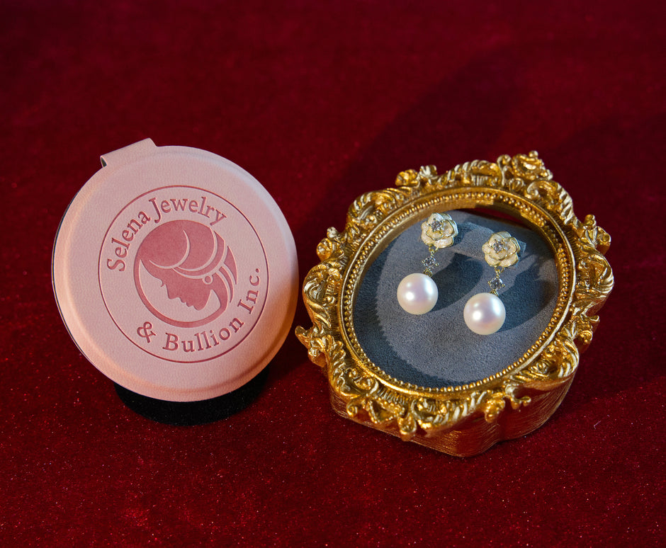 Selena Jewelry Bullion - Marly Floral Freshwater Pearl Drop Earrings