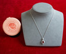Selena Jewelry Bullion - Fontainebleau 2 carats Lab Grown Ruby Oval Sunburst Halo Pendant Necklace