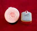 Selena Jewelry Bullion - Neuschwanstein 2 Carats Lab Grown Ruby Oval Floral Halo Ring