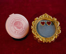Selena Jewelry Bullion - Bourgogne Ruby Red Enamel Heart Beaded Halo Stud Earrings