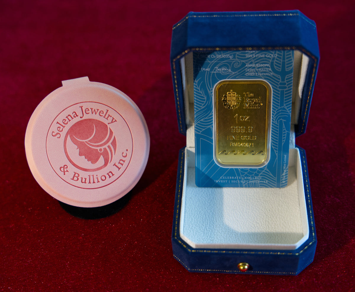 Selena Jewelry Bullion - 1 Troy Ounce 9999 Fine Gold Bar | By Request Only
