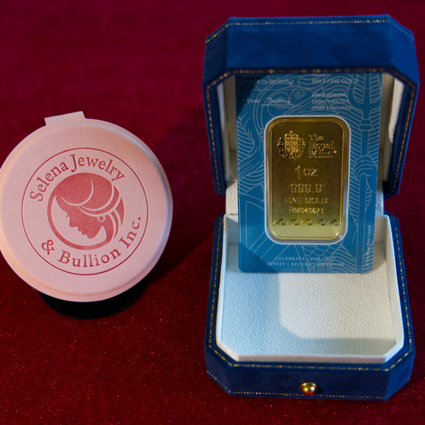 Selena Jewelry Bullion - 1 Troy Ounce 9999 Fine Gold Bar | By Request Only