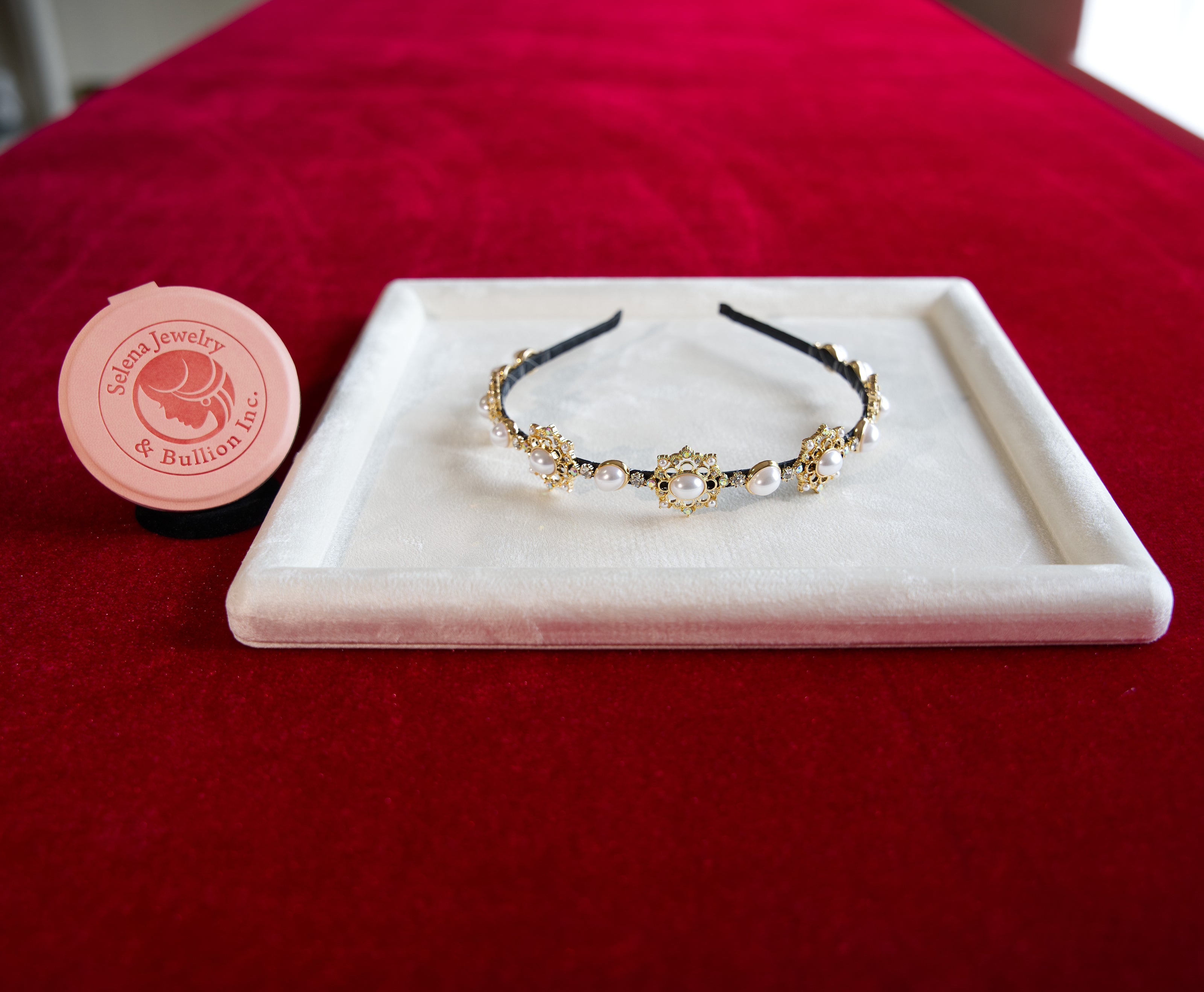 Selena Jewelry Bullion - Versailles Ornate Pearl Crystal Headband