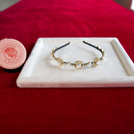 Selena Jewelry Bullion - Versailles Ornate Pearl Crystal Headband