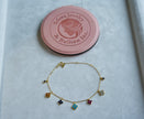 Selena Jewelry Bullion - Trianon Multi Color Dangling Clover Charm Bracelet