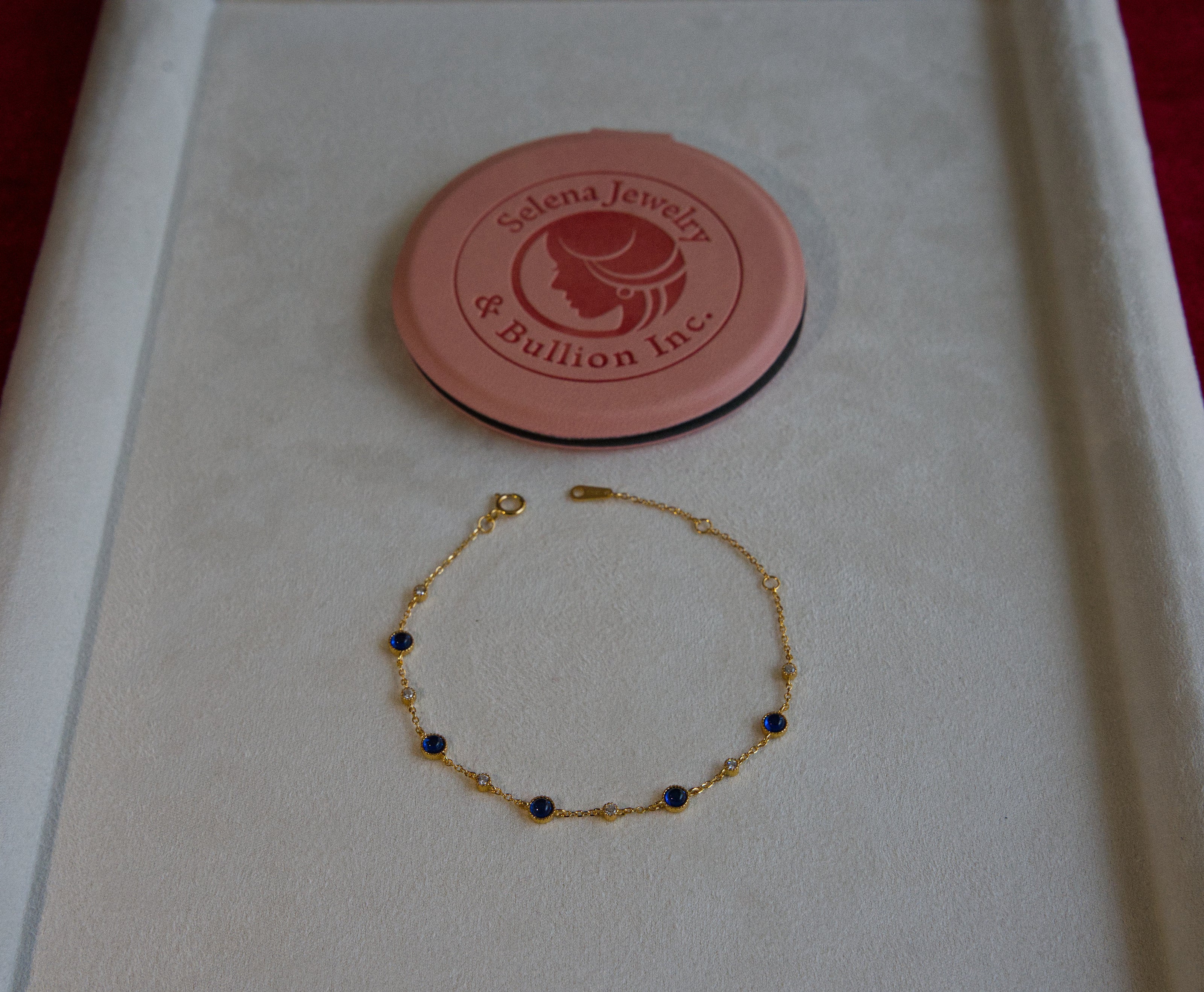 Selena Jewelry Bullion - Trianon Sapphire Tone Chain Bracelet