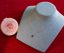 Selena Jewelry Bullion - Linderhof Sapphire Tone Mini Teardrop Pendant Necklace