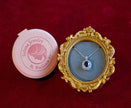 Selena Jewelry Bullion - Marly 2 Carats Lab Grown Royal Blue Sapphire Wheat Halo Pendant Necklace