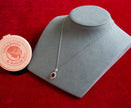 Selena Jewelry Bullion - Fontainebleau 2 carats Lab Grown Ruby Oval Sunburst Halo Pendant Necklace