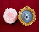 Selena Jewelry Bullion - Neuschwanstein 6 Carats Lab Grown Royal Blue Sapphire Floral Halo Pendant Necklace