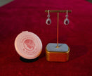 Selena Jewelry Bullion - Fontainebleau 1.5cts Per Stone Total 3cts Pair Lab Grown Pear Ruby Double Halo Drop Earrings