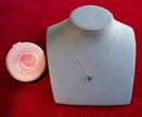 Selena Jewelry Bullion - Linderhof Sapphire Tone Mini Teardrop Pendant Necklace