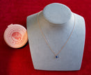Selena Jewelry Bullion - Linderhof Sapphire Tone Mini Teardrop Pendant Necklace