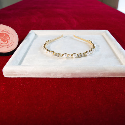 Selena Jewelry Bullion - Marly White Pearl Vintage Crystal Headband