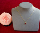 Selena Jewelry Bullion - Fontainebleau Ruby Tone Floral Dainty Necklace