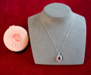 Selena Jewelry Bullion - Marly 2cts Lab Grown Ruby Oval Wheat Halo Pendant Necklace