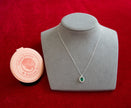 Selena Jewelry Bullion - Compiegne 1.5ct Lab Grown Emerald Oval Soft Floral Halo Pendant Necklace