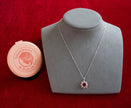 Selena Jewelry Bullion - Fontainebleau 2.2cts Lab Grown Ruby Round Sunburst Halo Pendant Necklace