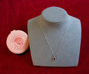 Selena Jewelry Bullion - Chambord 1.5 Carats Lab Grown Ruby Round Milgrain Halo Pendant Necklace