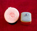 Selena Jewelry Bullion - Chambord 1.5 Carats Lab Grown Royal Blue Sapphire Oval Milgrain Three-Stone Ring