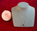 Selena Jewelry Bullion - Chambord 3.5cts Lab Grown Royal Blue Sapphire Pear Soft Floral Halo Pendant Necklace