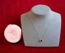 Selena Jewelry Bullion - Chambord 2 Carats Lab Grown Ruby Round Milgrain Pendant Necklace