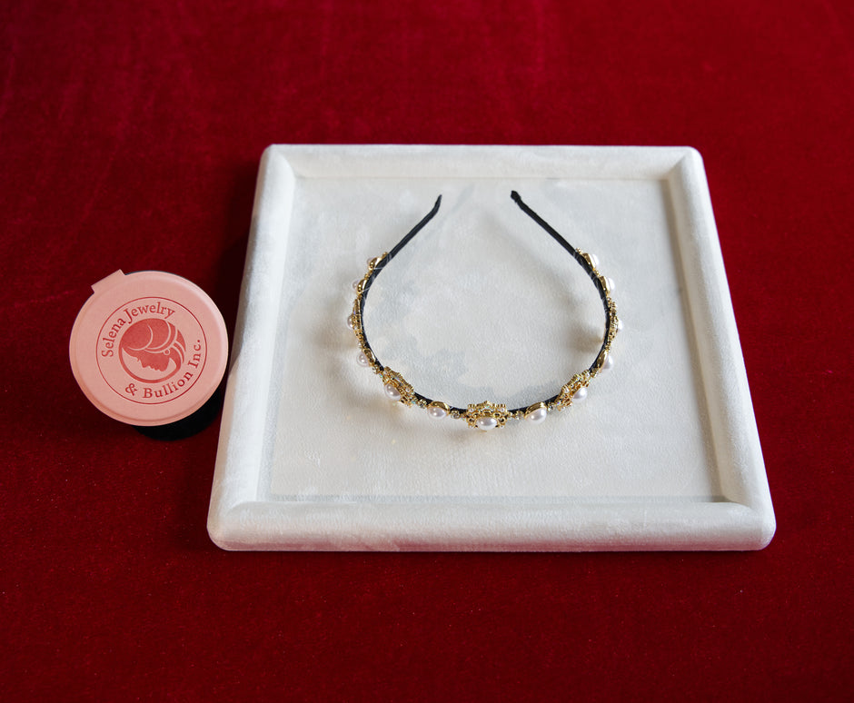 Selena Jewelry Bullion - Versailles Ornate Pearl Crystal Headband