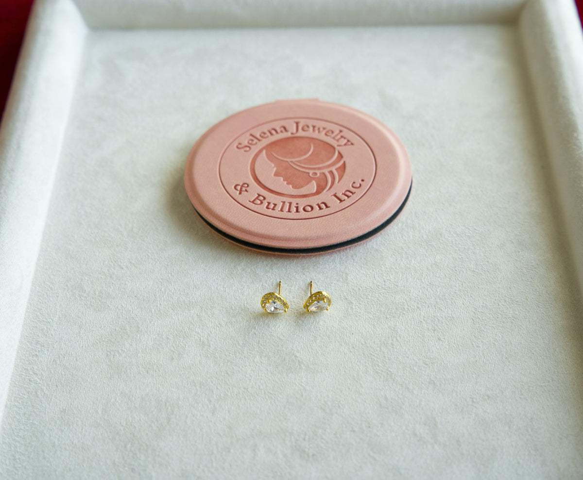 Selena Jewelry Bullion - Hofburg Diamond Tone Royal Waterdrop Stud Earrings