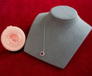 Selena Jewelry Bullion - Fontainebleau 2.2cts Lab Grown Ruby Round Sunburst Halo Pendant Necklace