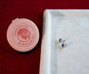 Selena Jewelry Bullion - Marly 1.2ct Per Stone Total 2.4cts Pair Lab Grown Royal Blue Sapphire Oval Floral Halo Stud Earrings