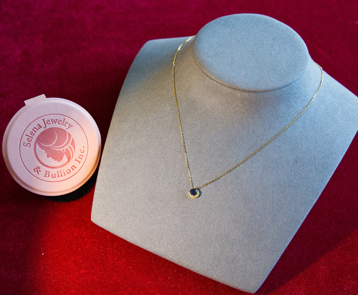 Selena Jewelry Bullion - Linderhof Tanzanite Tone Pendant Necklace