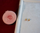 Selena Jewelry Bullion - Fontainebleau Ruby Tone Pear Waterdrop Halo Stud Earrings