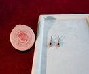 Selena Jewelry Bullion - Fontainebleau 1.5cts Per Stone Total 3cts Pair Lab Grown Pear Ruby Double Halo Drop Earrings