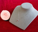 Selena Jewelry Bullion - Compiegne Ruby Tone Oval Halo Pendant Necklace