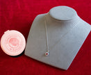 Selena Jewelry Bullion - Fontainebleau 0.5 Carat Lab Grown Ruby Round Sunburst Halo Pendant Necklace