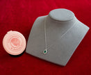 Selena Jewelry Bullion - Compiegne 1.5ct Lab Grown Emerald Oval Soft Floral Halo Pendant Necklace