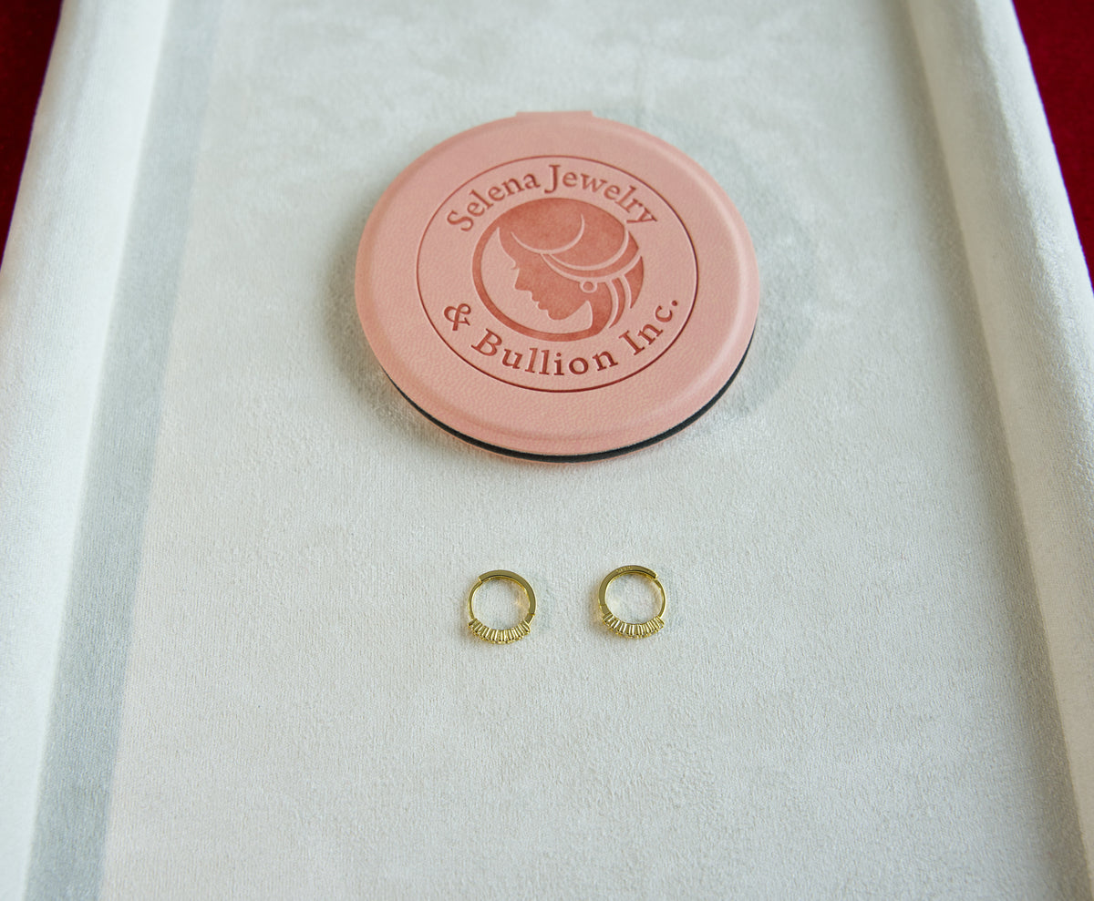 Selena Jewelry Bullion - Hofburg Clear Tone Hoop Earrings