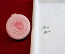 Selena Jewelry Bullion - Dewdrop Sports Series 8mm Round Aquamarine Tone Austrian Crystal Titanium Screw‑Back Stud Earrings