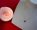 Selena Jewelry Bullion - Linderhof Sapphire Tone Mini Teardrop Pendant Necklace