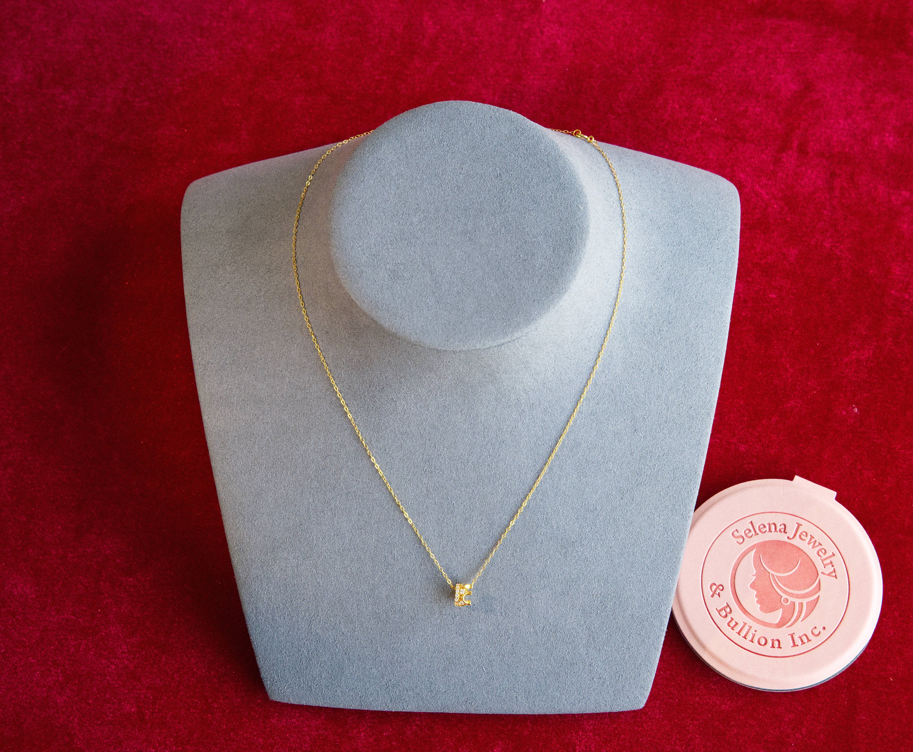 Selena Jewelry Bullion - Hofburg Diamond Tone Crown Pendant Necklace