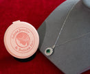 Selena Jewelry Bullion - Compiegne 1.5ct Lab Grown Vivid Green Emerald Round Floral Halo Pendant Necklace