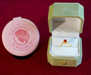 Selena Jewelry Bullion - Hofburg Ruby Tone Pear Cut Halo Ring
