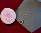 Selena Jewelry Bullion - Compiegne 2 Carats Lab Grown Ruby Round Floral Halo Pendant Necklace