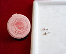 Selena Jewelry Bullion - Dewdrop Sports Series 8mm Round Rosy Ruby Tone Austrian Crystal Titanium Screw‑Back Stud Earrings