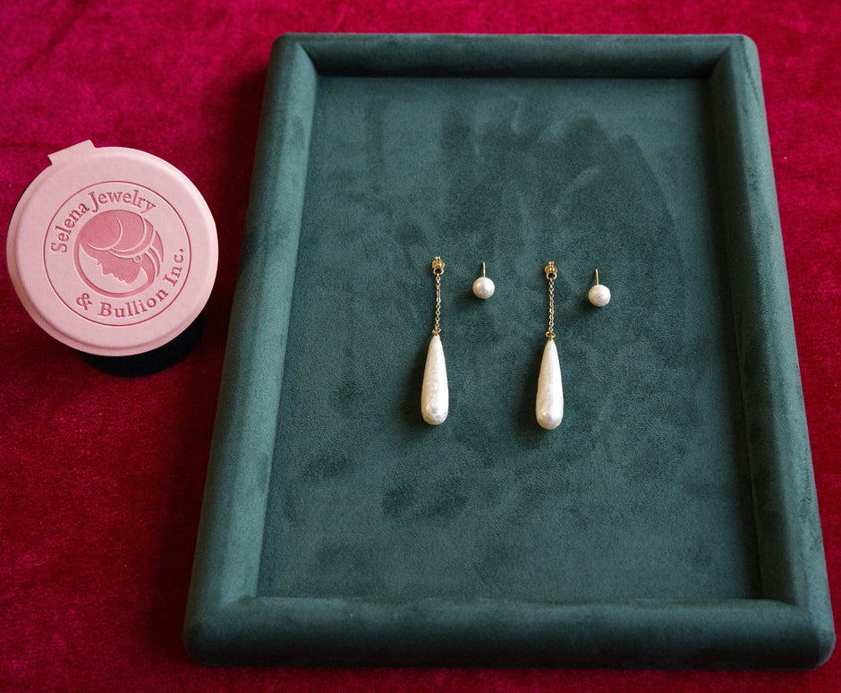 Selena Jewelry Bullion - Marly Pearl Dangle Earrings