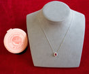 Selena Jewelry Bullion - Compiegne Ruby Tone Oval Halo Pendant Necklace